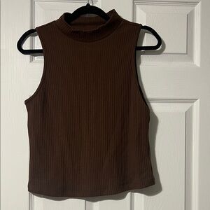 Old Navy Chocolate Ribbed Tank Top